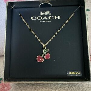 Coach Cherry Heart Necklace New With Tags